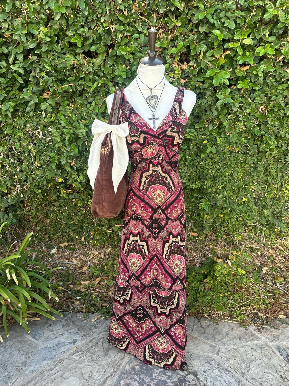 ✨Y2k Charlotte Russe Paisley sleeveless Maxi Dress